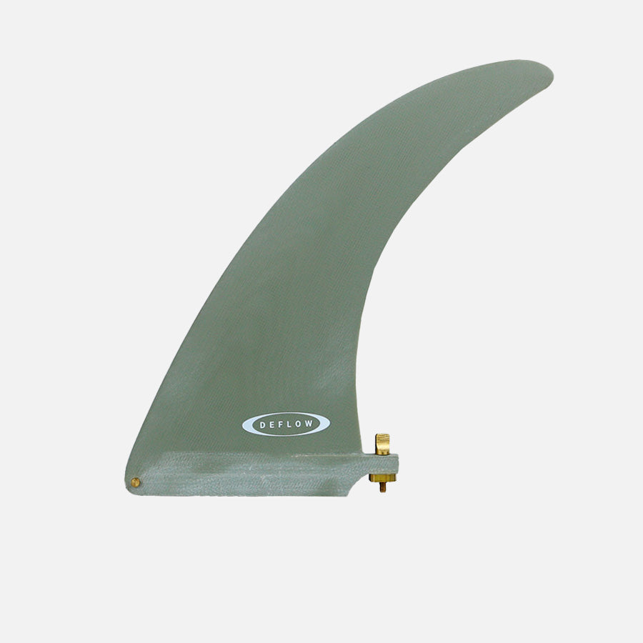 Quilla de surf Deflow Midhull 8,5 pulgadas en color gris.