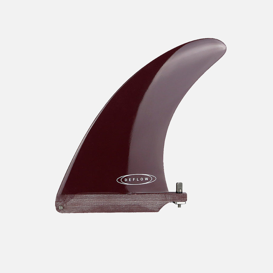 Quilla single fin Deflow Stylist 7,3" en color cereza/marrón
