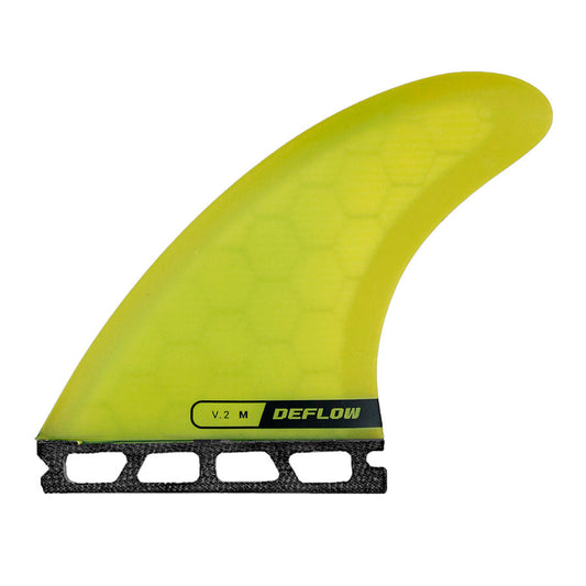 Punta refinada de la quilla surf Deflow V.2 verde oliva para mayor release.