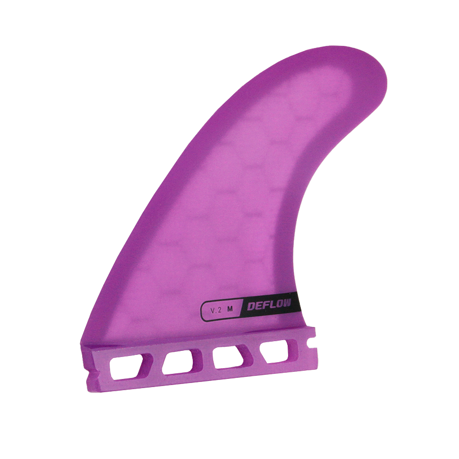 Acabado premium de la quilla surf Deflow V.2 violeta.