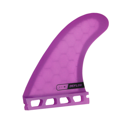 Acabado premium de la quilla surf Deflow V.2 violeta.