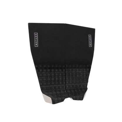 vista lateral del surf grip negro de 2 piezas de deflow para la cola de tu tabla de surf