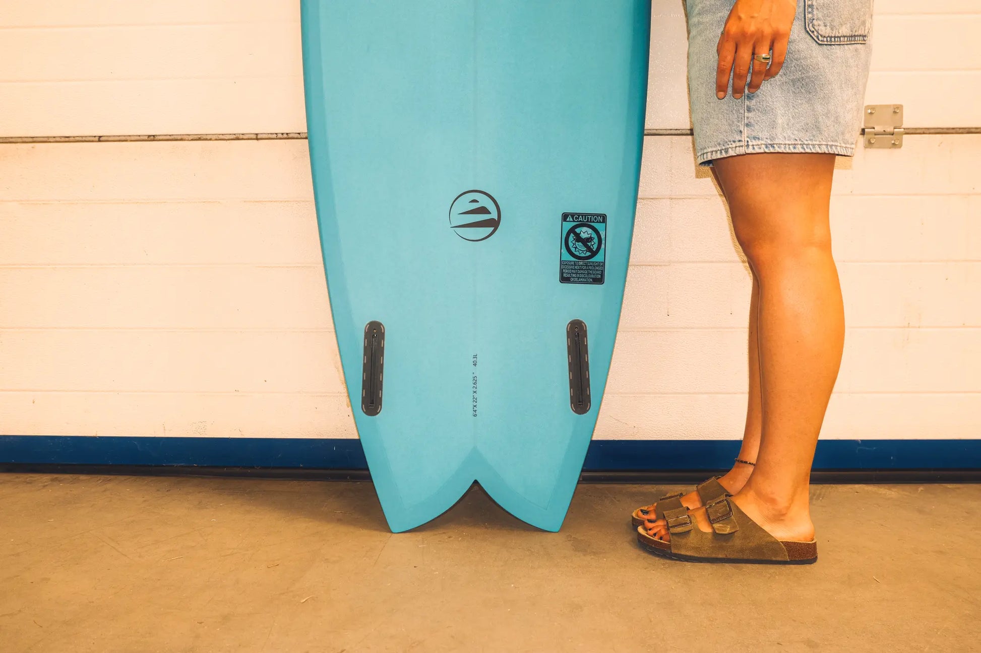 Tabla de surf Fish Azul de Flysurf - detalle 5