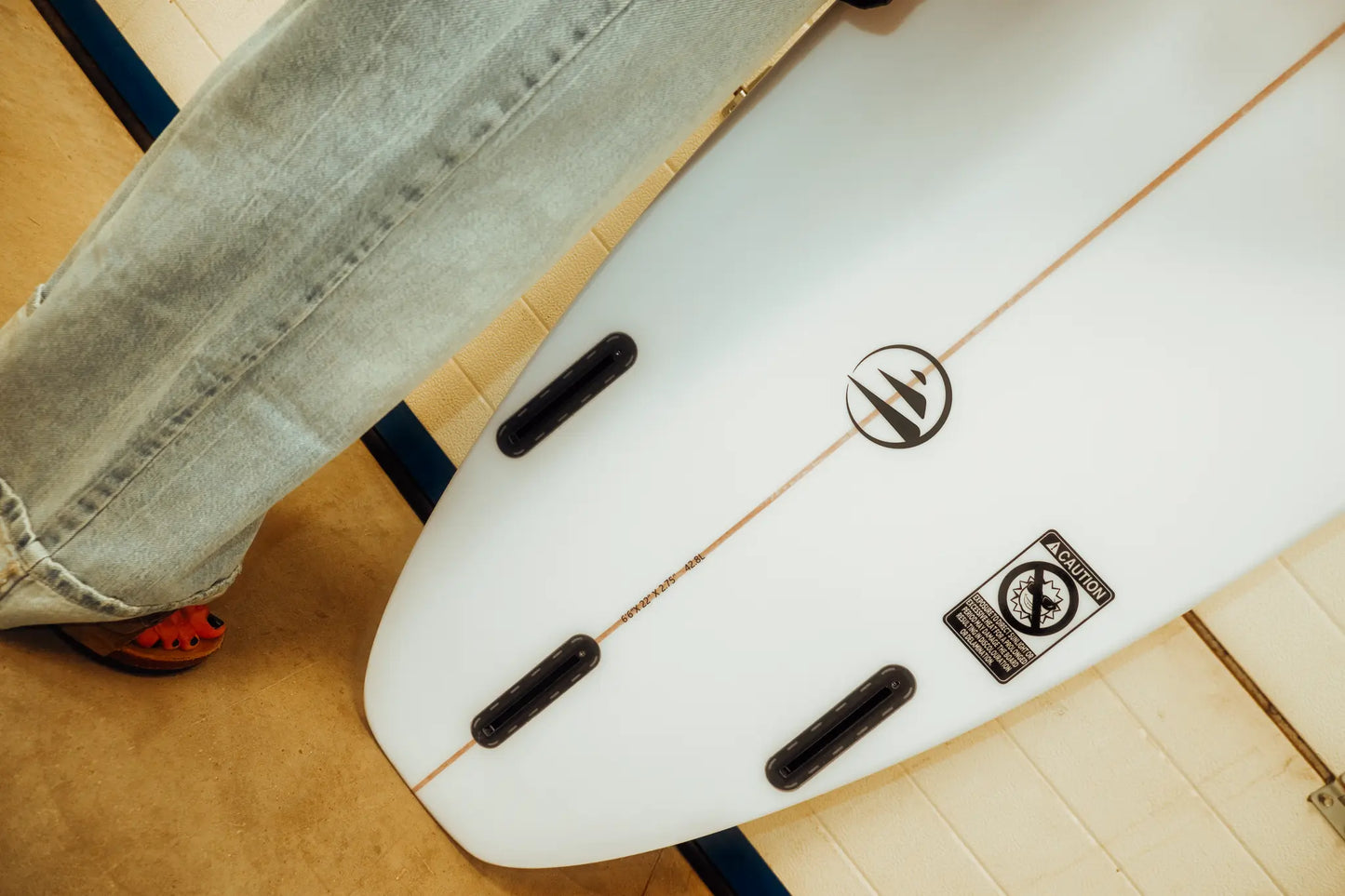 Tabla de surf Squash Blanca de Flysurf - detalle 7